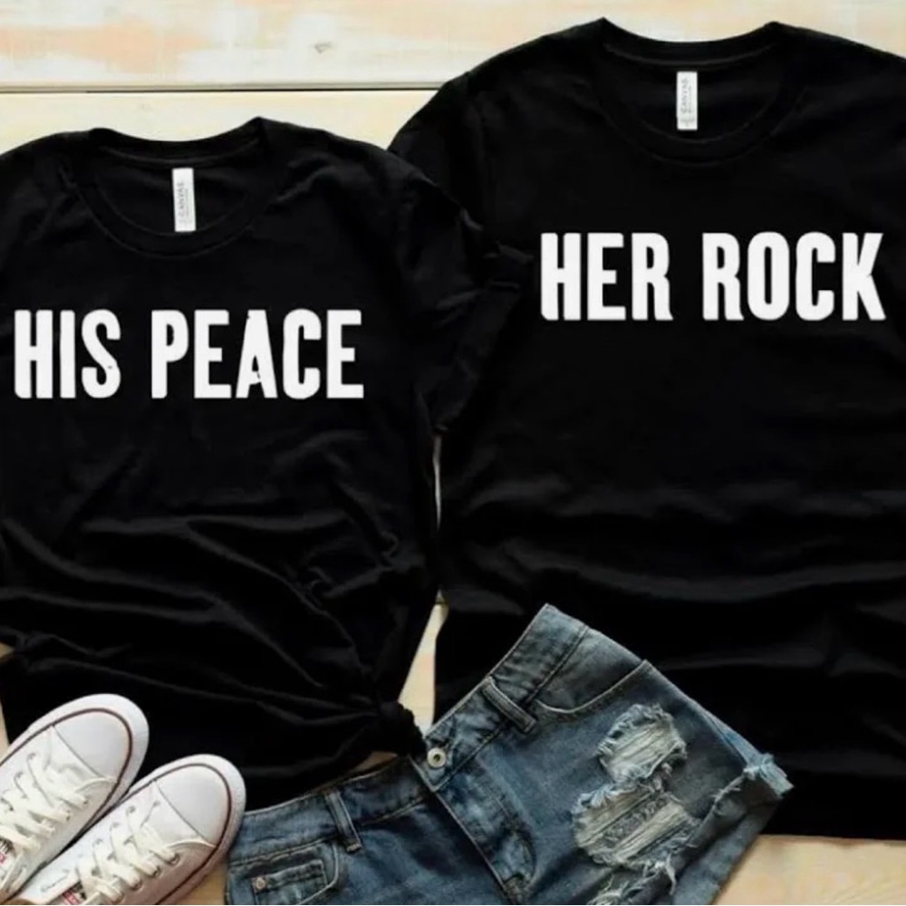NIB Couple's Graphic Tee Set